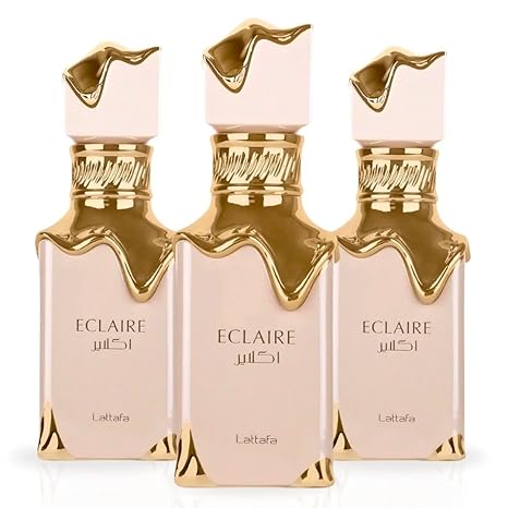 Lattafa Eclaire - Vanilla, Caramel, Sweet, Floral - Eau de Parfum Long-Lasting Fragrance for Women, 3.40 Ounce / 100 ml